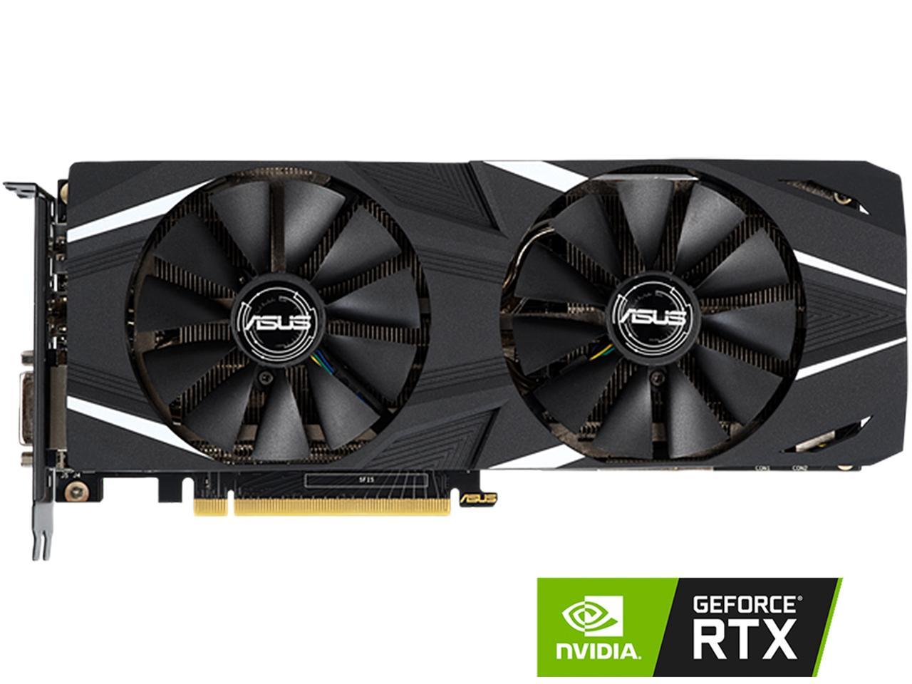 ASUS Dual GeForce RTX 2060 DirectX 12 DUAL-RTX2060-O6G 6GB 192-Bit GDDR6 PCI Express 3.0 HDCP Ready Video Card