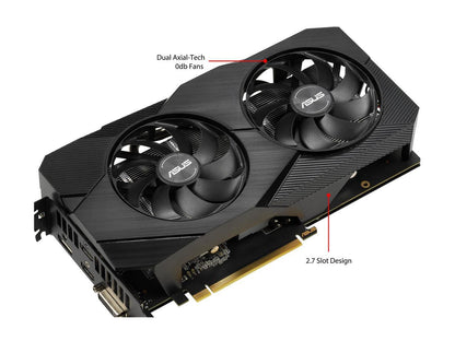 ASUS GeForce GTX 1660 Super Overclocked 6GB Dual-fan EVO Edition VR Ready HDMI DisplayPort DVI Graphics Card (DUAL-GTX1660S-O6G-EVO)