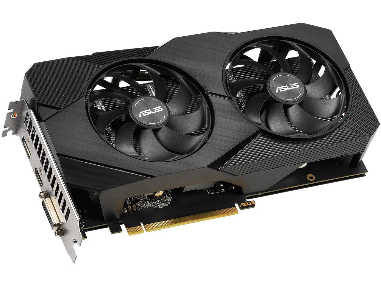 ASUS GeForce GTX 1660 Super Overclocked 6GB Dual-fan EVO Edition VR Ready HDMI DisplayPort DVI Graphics Card (DUAL-GTX1660S-O6G-EVO)