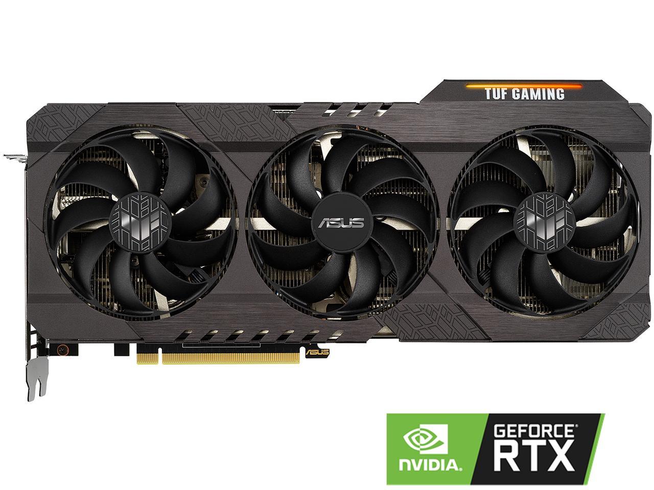 ASUS TUF Gaming GeForce RTX 3070 DirectX 12 TUF-RTX3070-O8G-GAMING 8GB 256-Bit GDDR6 PCI Express 4.0 HDCP Ready Video Card