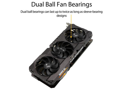 ASUS TUF Gaming GeForce RTX 3070 DirectX 12 TUF-RTX3070-O8G-GAMING 8GB 256-Bit GDDR6 PCI Express 4.0 HDCP Ready Video Card