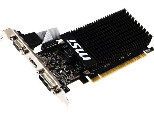 MSI GeForce GT 710 DirectX 12 GT 710 1GD3H LP 1GB 64-Bit DDR3 PCI Express 2.0 x16 HDCP Ready Low Profile Video Card