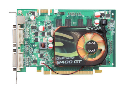 EVGA GeForce 9400 GT DirectX 10 01G-P3-N945-RX 1GB 128-Bit DDR2 PCI Express 2.0 x16 HDCP Ready SLI Support Video Card