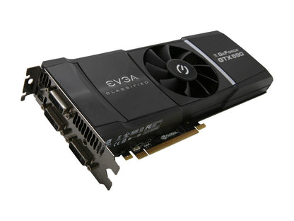 EVGA 03G-P3-1596-AR GeForce GTX 590 (Fermi) Classified 3072MB 768-bit GDDR5 PCI Express 2.0 x16 HDCP Ready SLI Support Video Card