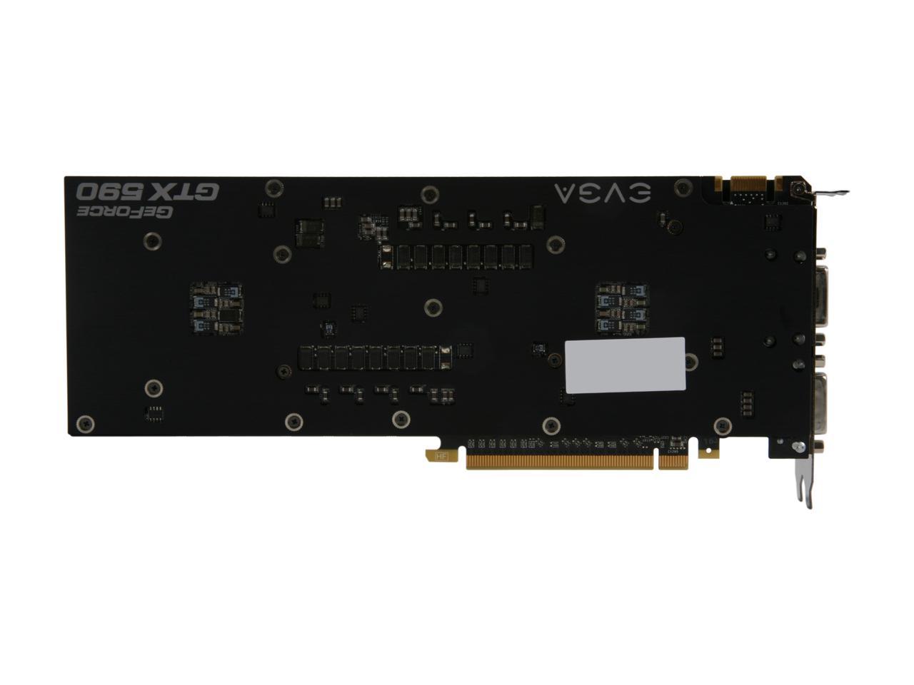 EVGA 03G-P3-1596-AR GeForce GTX 590 (Fermi) Classified 3072MB 768-bit GDDR5 PCI Express 2.0 x16 HDCP Ready SLI Support Video Card