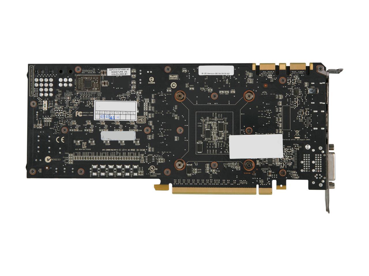 EVGA 02G-P4-2683-KR GeForce GTX 680 Superclocked, Signature 2GB 256-bit GDDR5 PCI Express 3.0 x16 HDCP Ready SLI Support Video Card