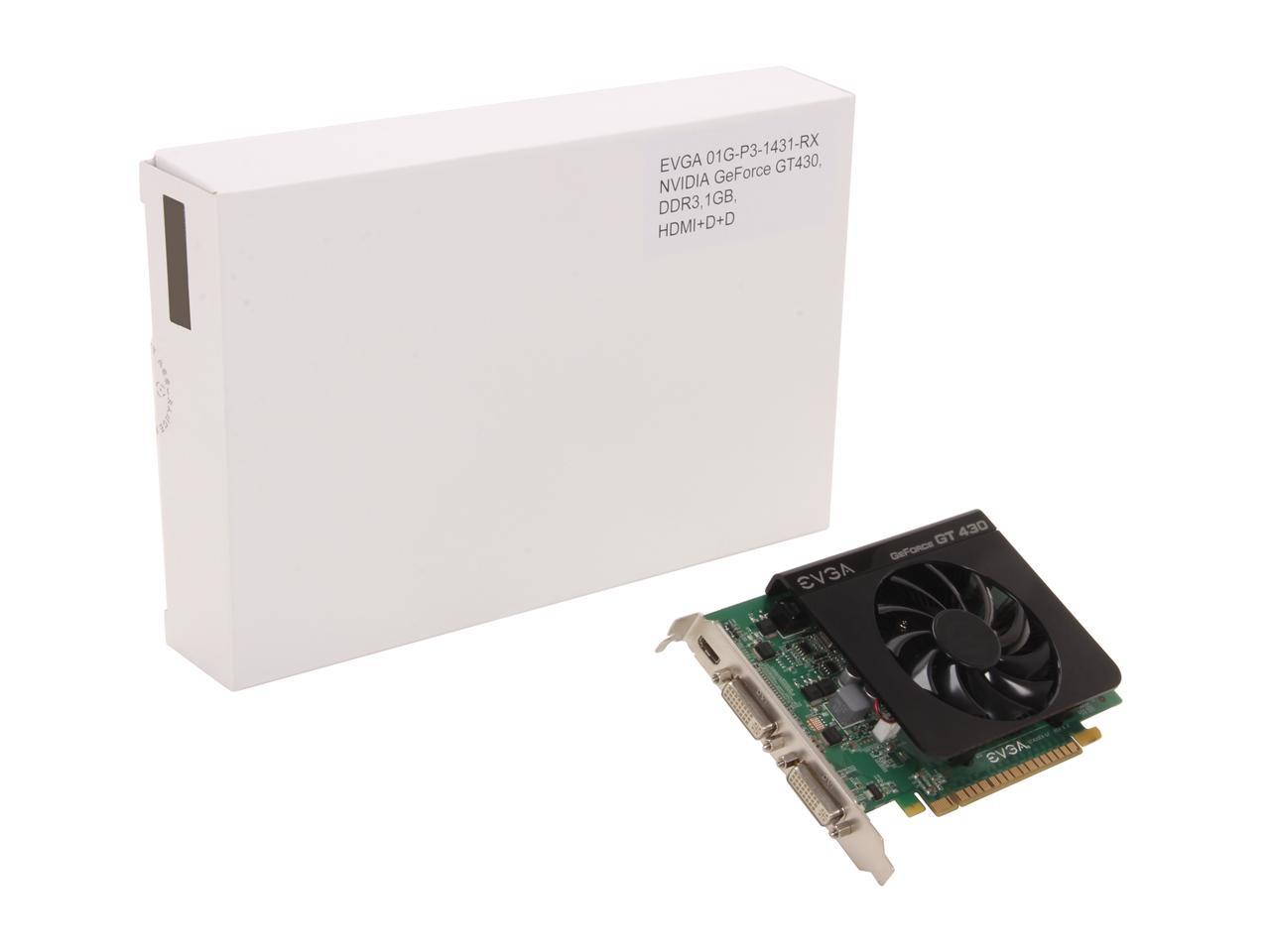 EVGA GeForce GT 430 (Fermi) DirectX 11 01G-P3-1431-RX 1GB 128-Bit DDR3 PCI Express 2.0 x16 HDCP Ready Video Card