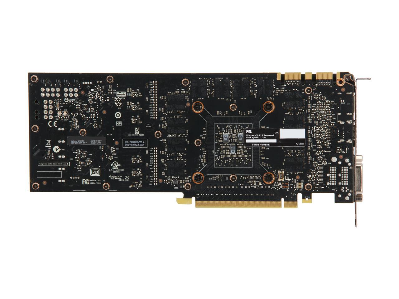 EVGA SuperClocked 03G-P4-2783-KR G-SYNC Support GeForce GTX 780 3GB 384-bit GDDR5 PCI Express 3.0 SLI Support Video Card