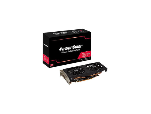 PowerColor Radeon RX 5500 XT DirectX 12 AXRX 5500XT 4GBD6-DH/OC 4GB 128-Bit GDDR6 PCI Express 4.0 CrossFireX Support ATX Video Card