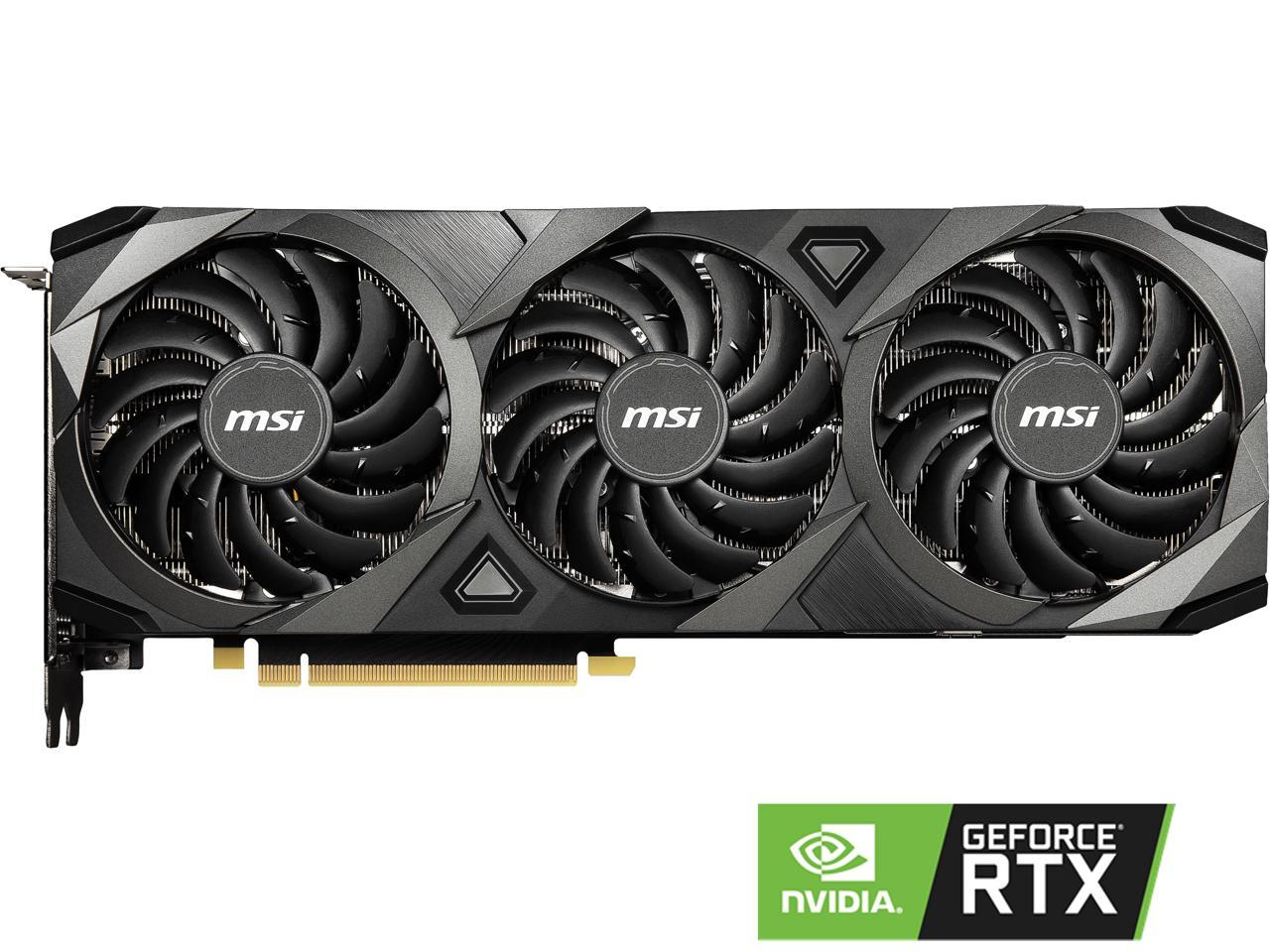 MSI GeForce RTX 3090 DirectX 12 RTX 3090 VENTUS 3X 24G OC 24GB 384-Bit GDDR6X PCI Express 4.0 HDCP Ready SLI Support Video Card