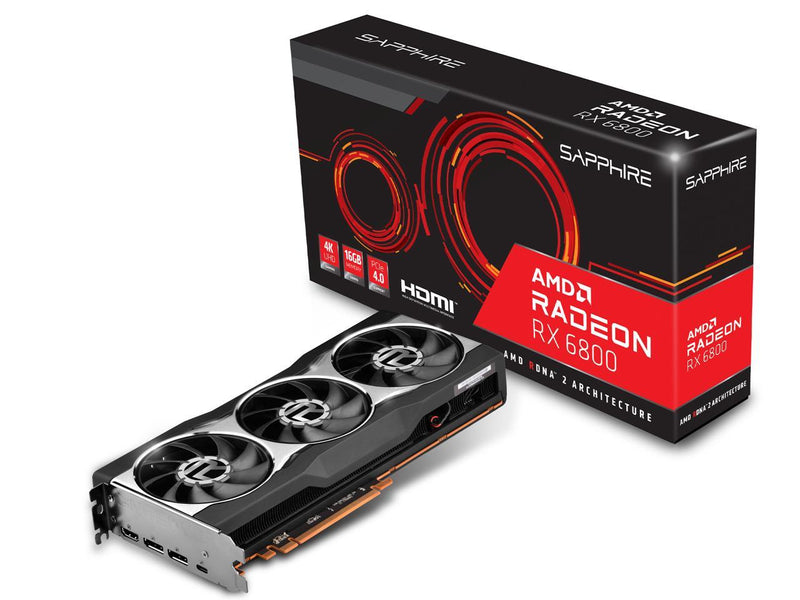 SAPPHIRE Radeon RX 6800 DirectX 12 21305-01-20G 16GB 256-Bit GDDR6 PCI Express 4.0 x16 ATX Video Card
