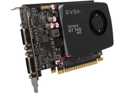 EVGA GeForce GT 740 Superclocked DirectX 12 (feature level 11_0) 02G-P4-2742-KR 2GB 128-Bit DDR3 PCI Express 3.0 Video Card