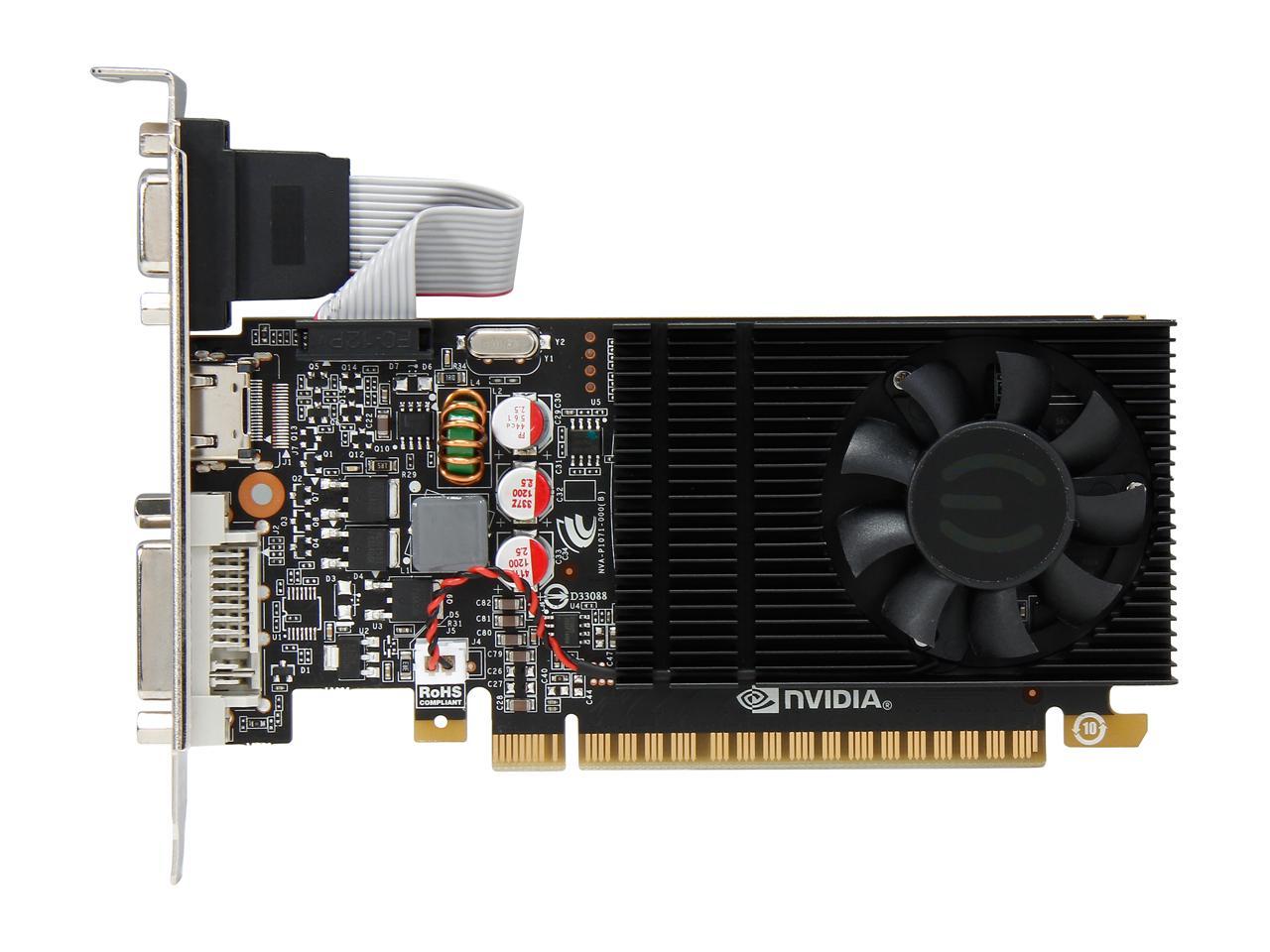 EVGA GeForce GT 730 DirectX 12 02G-P3-2732-KR 2GB 128-Bit DDR3 PCI Express 2.0 Low Profile Video Card