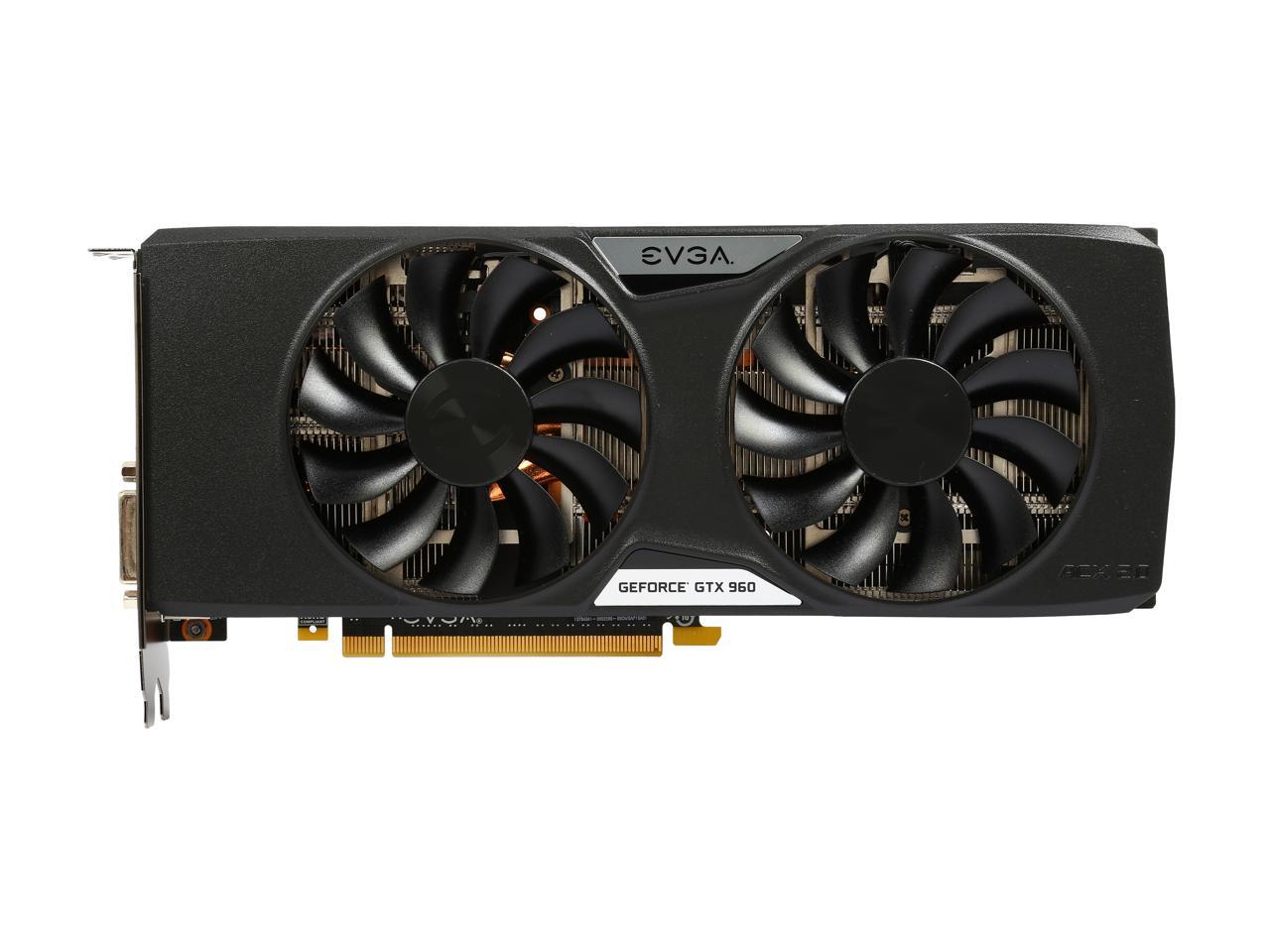 EVGA GeForce GTX 960 02G-P4-2966-KR 2GB SSC GAMING w/ACX 2.0+, Whisper Silent Cooling Graphics Card