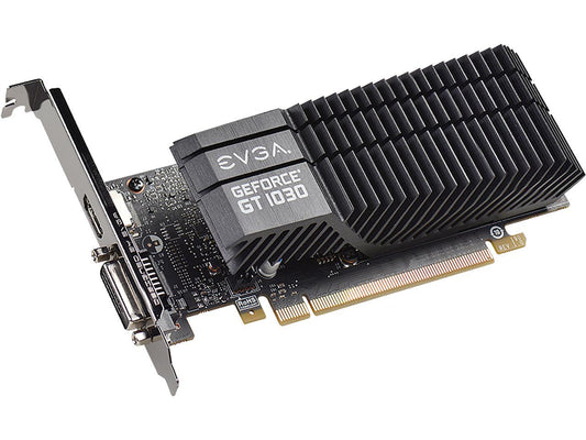EVGA GeForce GT 1030 SC, 02G-P4-6332-KR, 2GB GDDR5, Passive, Low Profile