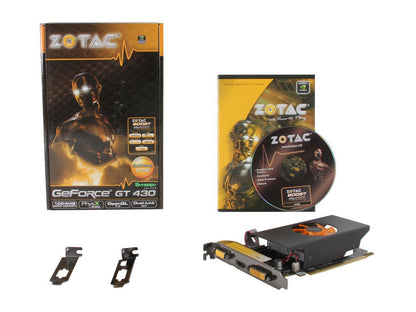 ZOTAC GeForce GT 430 (Fermi) DirectX 11 ZT-40609-10L 1GB 128-Bit DDR3 PCI Express 2.0 x16 HDCP Ready Low Profile Ready Video Card