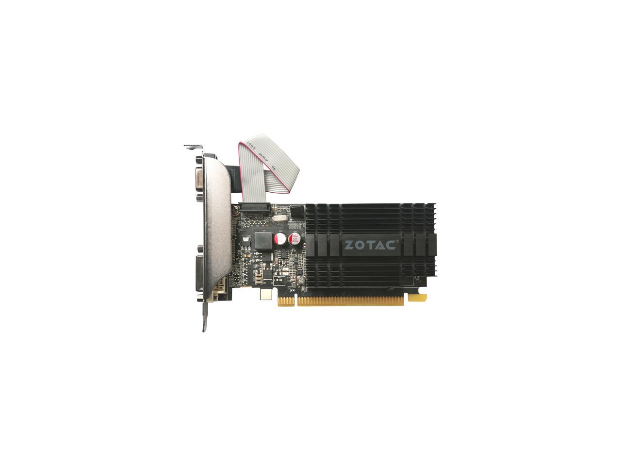 ZOTAC GeForce GT 710 DirectX 12 ZT-71301-20L 1GB 64-Bit DDR3 PCI Express 2.0 x8 Video Card