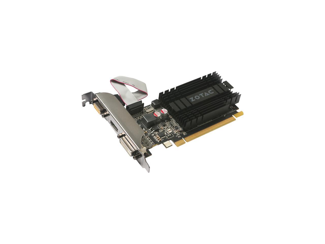 ZOTAC GeForce GT 710 DirectX 12 ZT-71301-20L 1GB 64-Bit DDR3 PCI Express 2.0 x8 Video Card