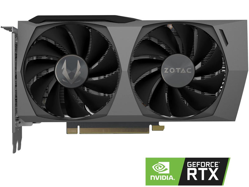 ZOTAC GAMING GeForce RTX 3060 Ti Twin Edge OC 8GB GDDR6 256-bit 14 Gbps PCIE 4.0 Gaming Graphics Card, IceStorm 2.0 Advanced Cooling, Active Fan Control, FREEZE Fan Stop ZT-A30610H-10M