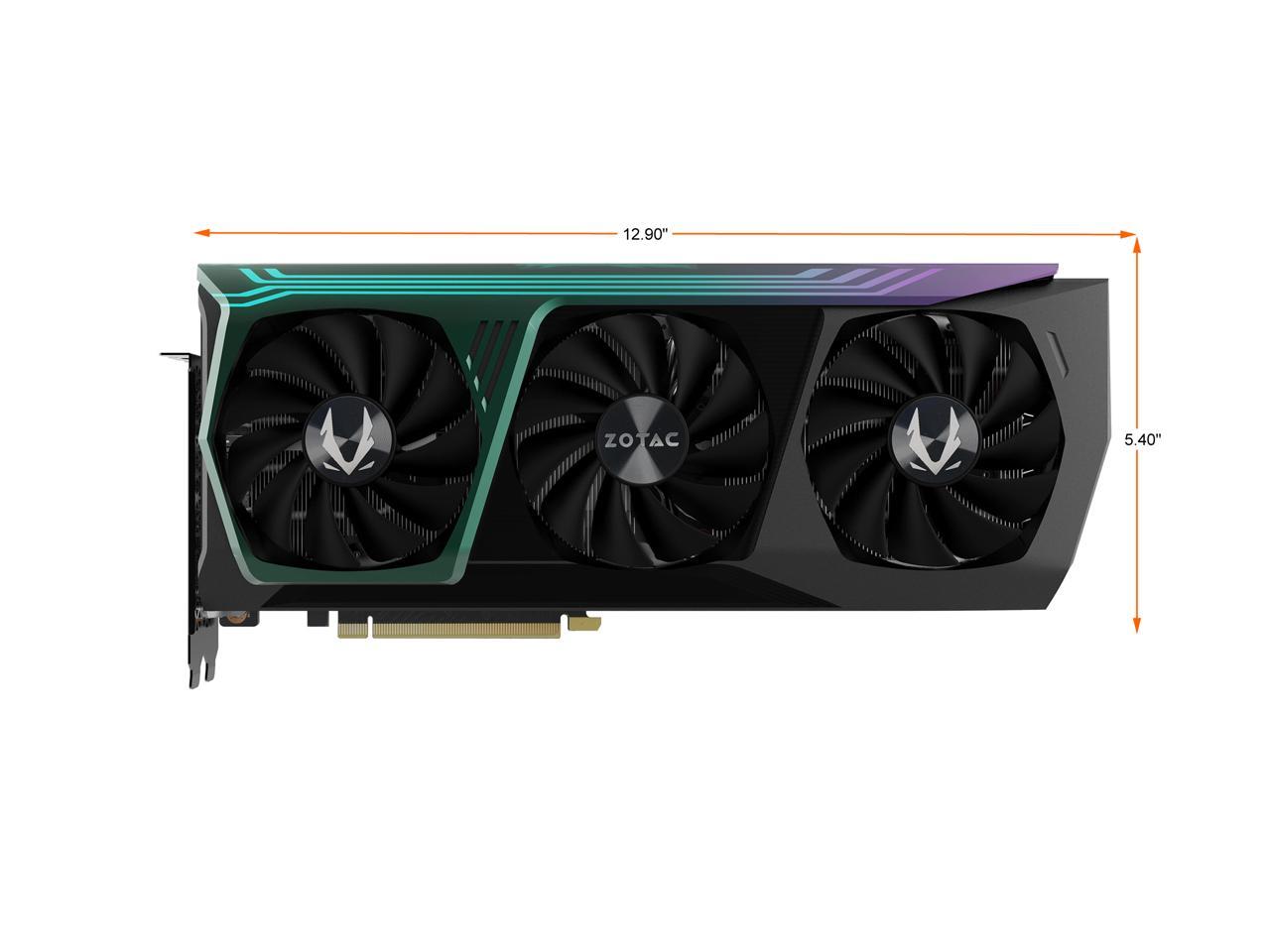 ZOTAC GAMING GeForce RTX 3090 AMP Core Holo 24GB GDDR6X 384-bit 19.5 Gbps PCIE 4.0 Gaming Graphics Card, HoloBlack, IceStorm 2.0 Advanced Cooling, SPECTRA 2.0 RGB Lighting, ZT-A30900C-10P