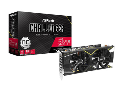 ASRock Challenger D Radeon RX 5600 XT RX5600XT CLD 6GO 6GB (14Gbps) 192-Bit GDDR6 PCI Express 4.0 x16 HDCP Ready Video Card