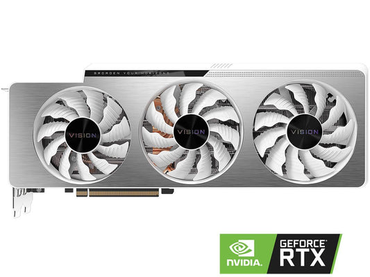 GIGABYTE GeForce RTX 3080 DirectX 12 GV-N3080VISION OC-10GD 10GB 320-Bit GDDR6X PCI Express 4.0 x16 ATX Video Card