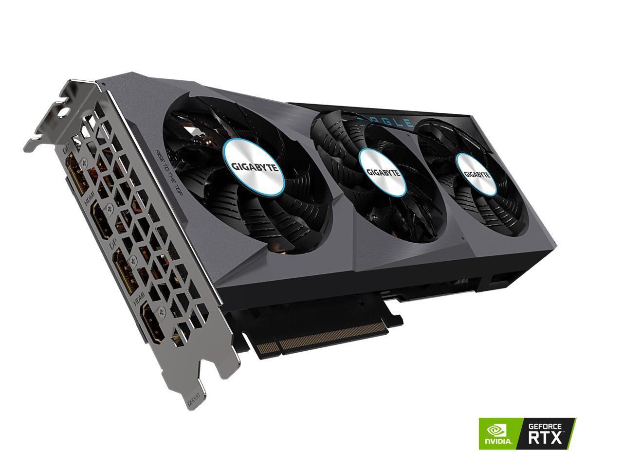 GIGABYTE GeForce RTX 3070 DirectX 12 GV-N3070EAGLE-8GD 8GB 256-Bit GDDR6 PCI Express 4.0 x16 ATX Video Card