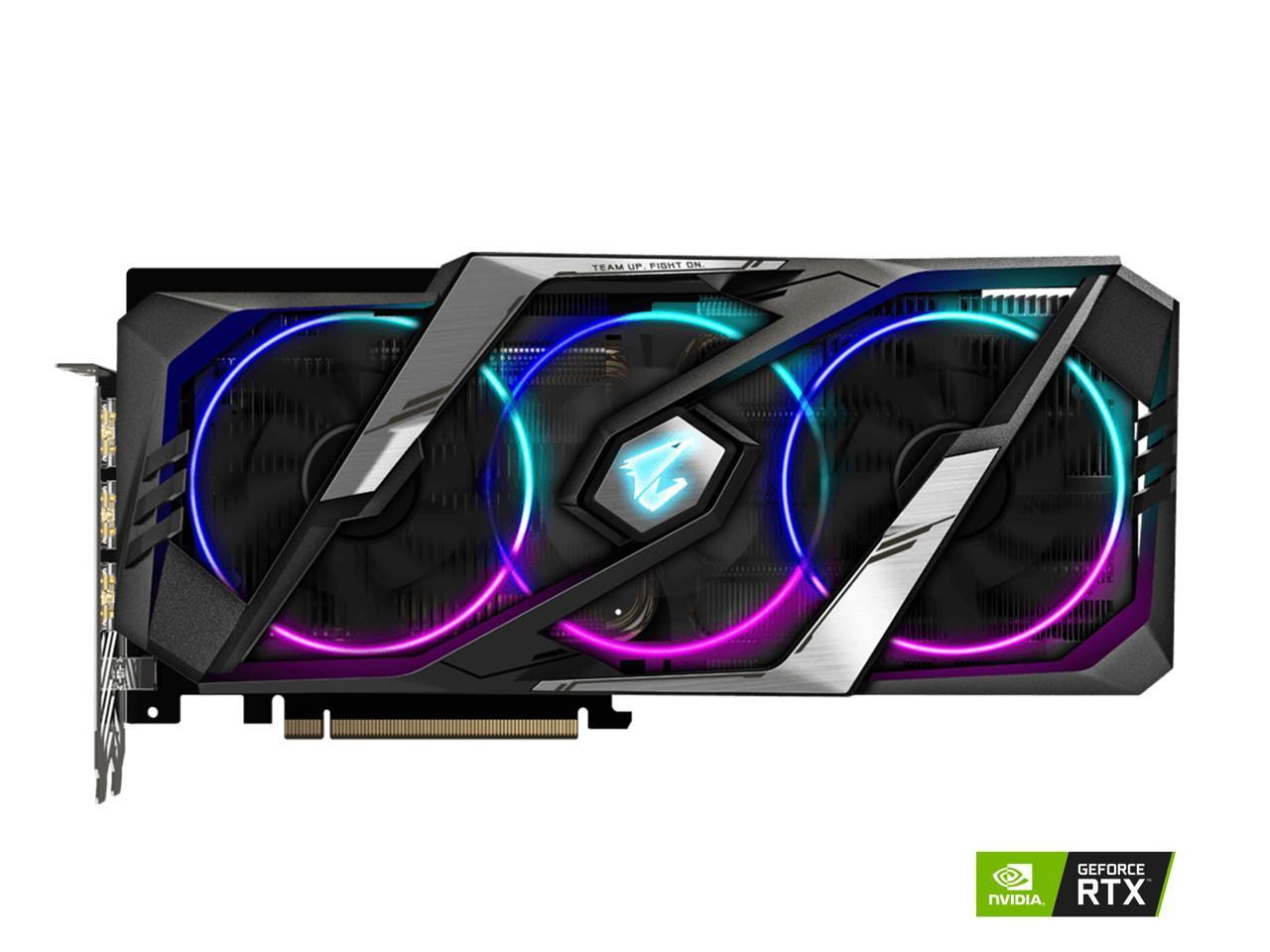 GIGABYTE AORUS GeForce RTX 2060 SUPER 8G (rev. 2.0) Graphics Card, 3 x WINDFORCE Stack Fans, 8GB 256-Bit GDDR6, GV-N206SAORUS-8GC REV2.0 Video Card