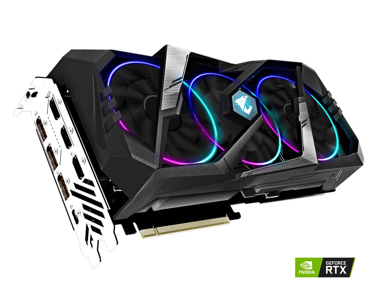 GIGABYTE AORUS GeForce RTX 2060 SUPER 8G (rev. 2.0) Graphics Card, 3 x WINDFORCE Stack Fans, 8GB 256-Bit GDDR6, GV-N206SAORUS-8GC REV2.0 Video Card