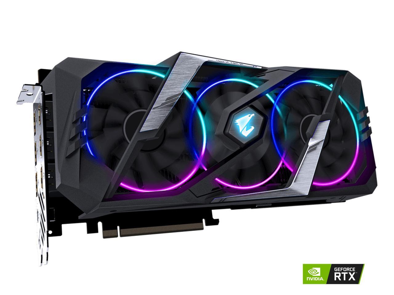 GIGABYTE AORUS GeForce RTX 2060 SUPER 8G (rev. 2.0) Graphics Card, 3 x WINDFORCE Stack Fans, 8GB 256-Bit GDDR6, GV-N206SAORUS-8GC REV2.0 Video Card