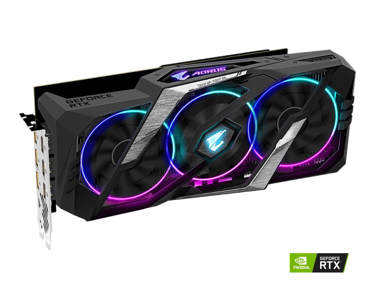 GIGABYTE AORUS GeForce RTX 2060 SUPER 8G (rev. 2.0) Graphics Card, 3 x WINDFORCE Stack Fans, 8GB 256-Bit GDDR6, GV-N206SAORUS-8GC REV2.0 Video Card