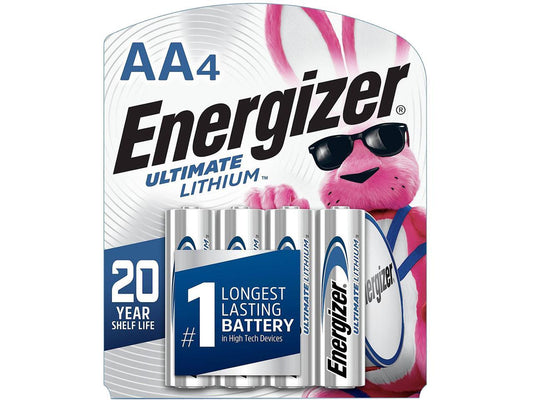 Energizer AA Batteries Ultimate Lithium (1 Pack of 4) (L91SBP-4)