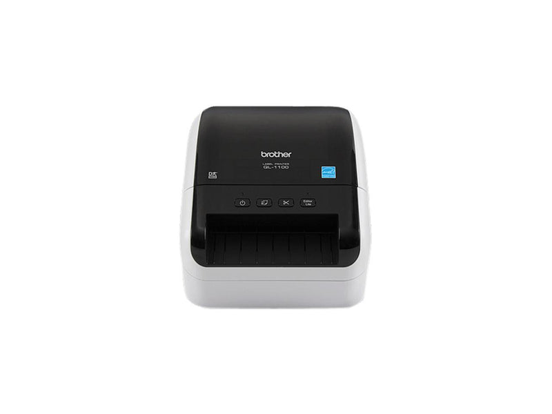Brother QL-1100 4" Wide Format, Professional Direct Thermal Label Printer, USB, USB Host, Auto Cutter - White/Black