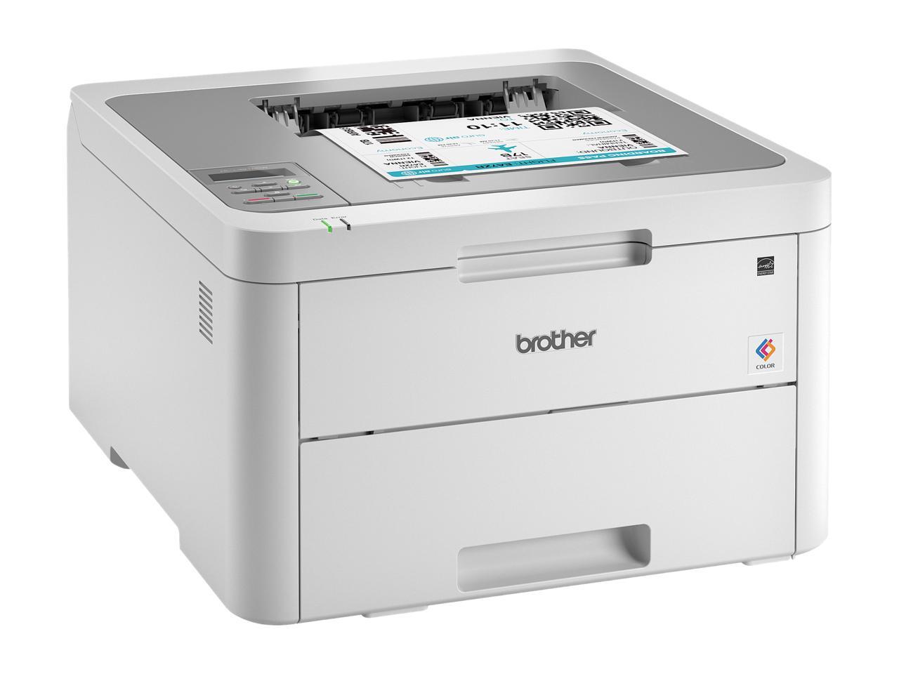 Brother Printer 19 ppm 250-Sheet Capacity Wireless White/Gray HLL3210CW