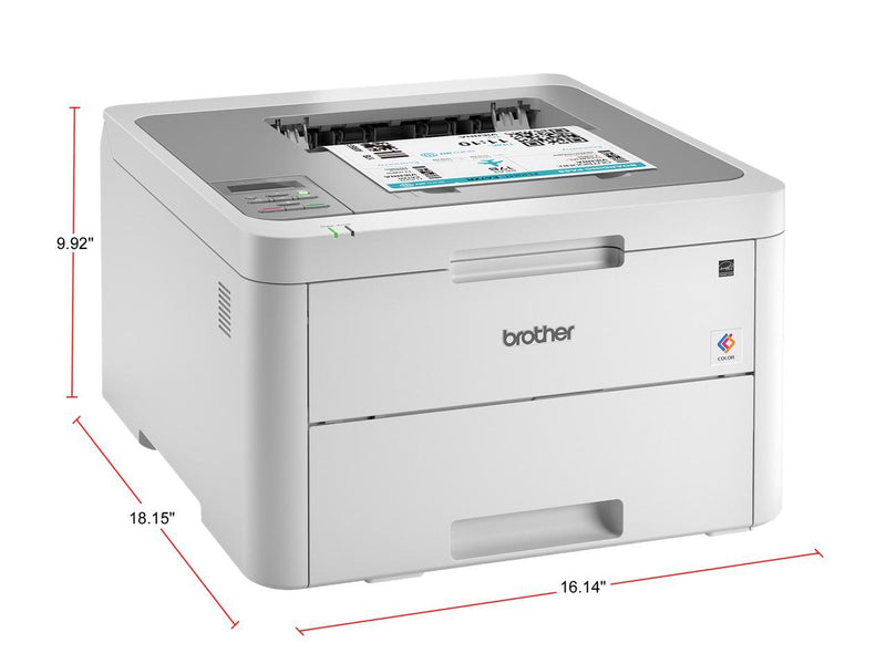 Copy of Brother Printer 19 ppm 250-Sheet Capacity Wireless White/Gray HLL3210CW