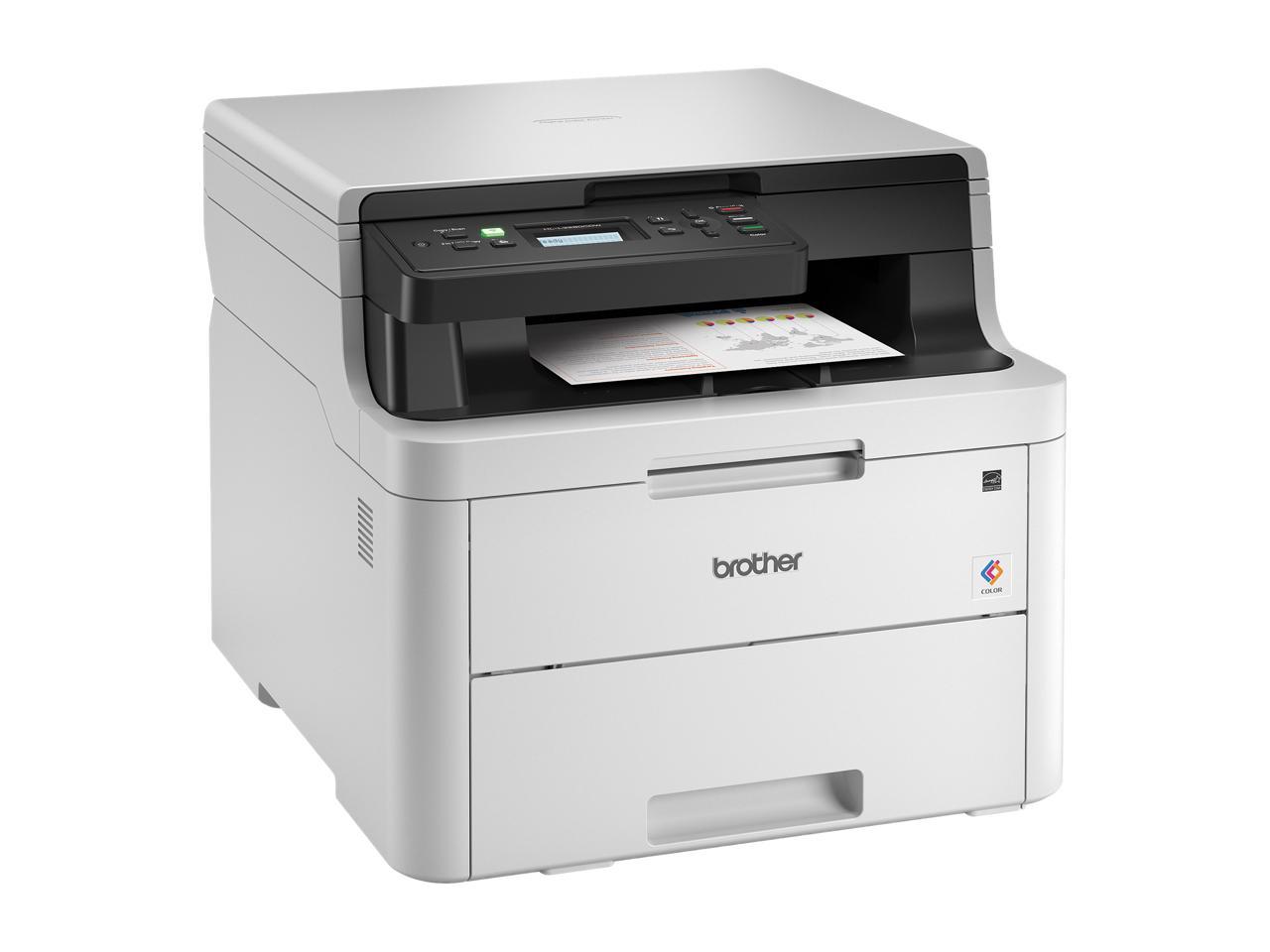 Brother Digital Color Printer Providing Laser Quality Results with Convenient Flatbed Copy & Scan, Plus Wireless and Duplex Printing HL-L3290CDW