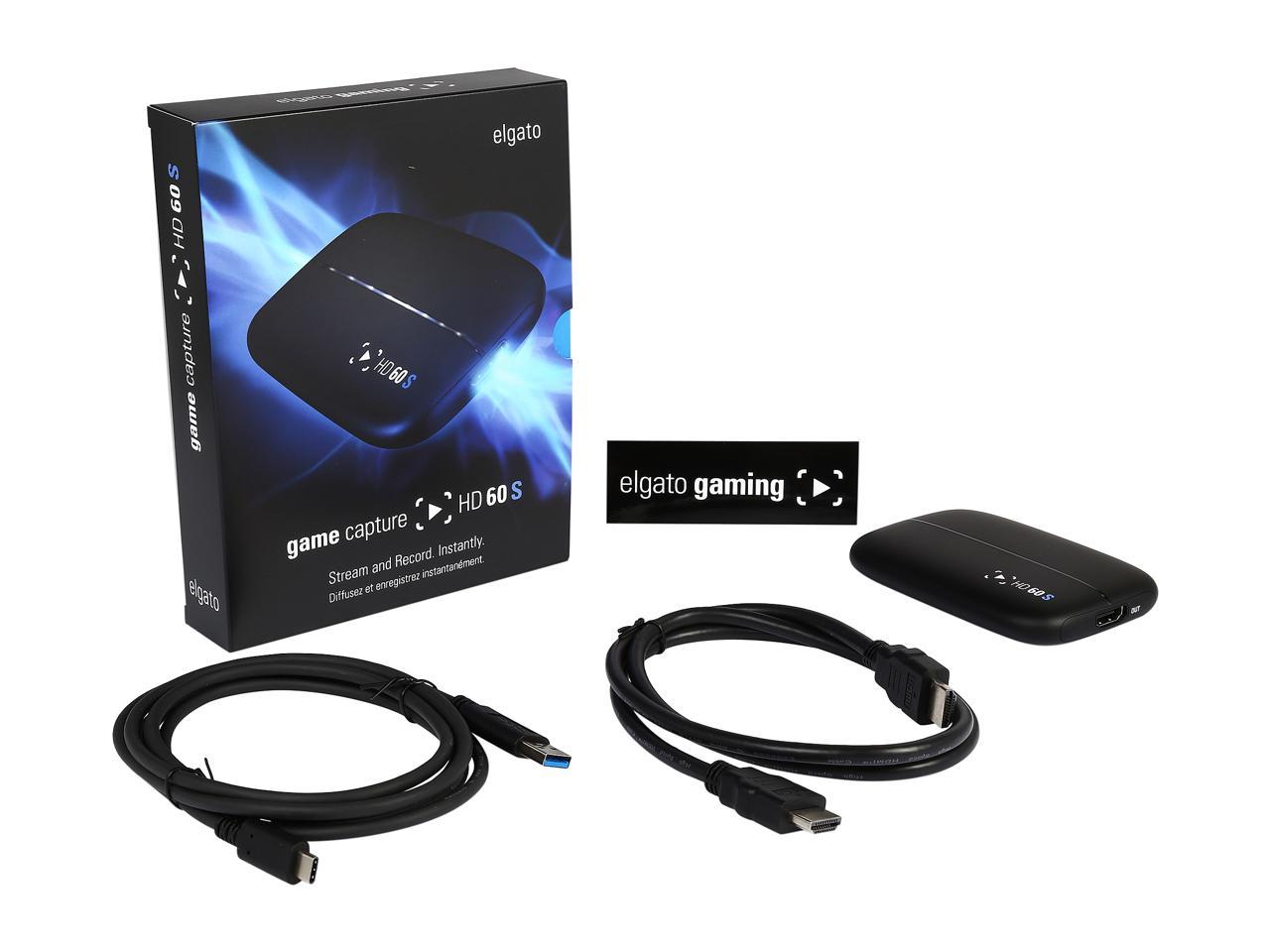 Elgato Game Capture HD60 S - Stream, Record and Share Your Gameplay in 1080p 60FPS, Superior Low Latency Technology, USB 3.0, For PS4, Xbox One and Nintendo Switch