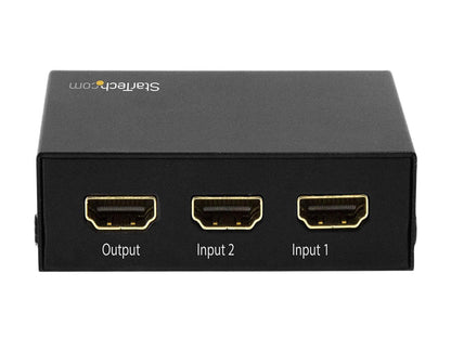 StarTech.com VS221HD20 2-Port HDMI Switch - 4K 60Hz - Supports HDCP - IR - HDMI Selector - HDMI Multiport Video Switcher - HDMI Switcher