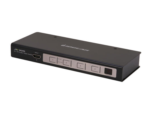 IOGEAR AVIOR 4-Port HD Audio/Video Switch with RS-232 Support GHSW8141