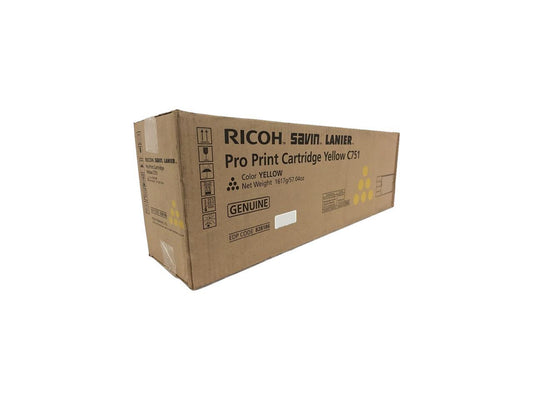 Yellow Toner Cartridge for Ricoh 828186 Pro C651EX, Pro C751, Pro C751EX, Genuine Ricoh Brand