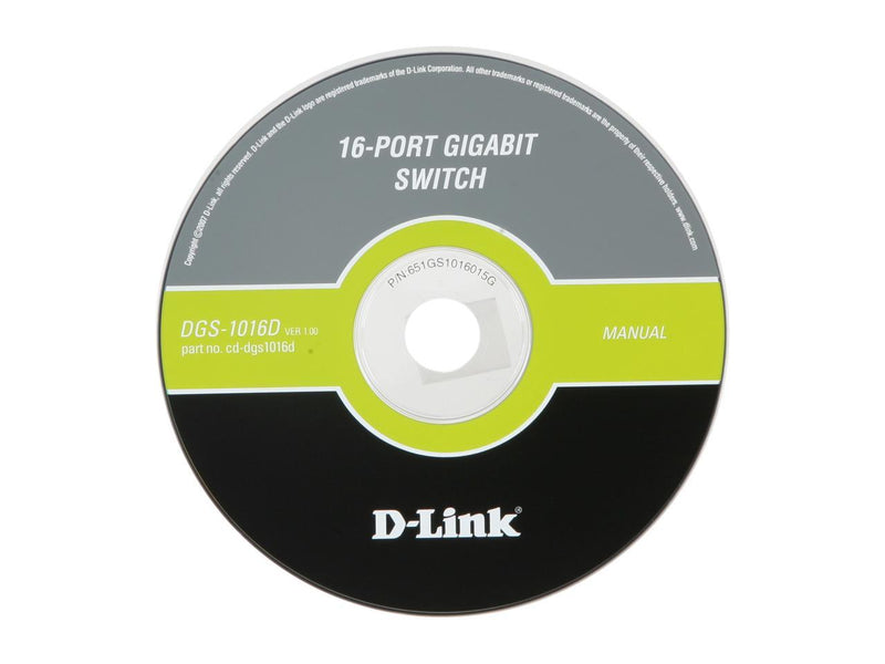D-Link DGS-1016D Unmanaged Desktop/Rackmount Switch