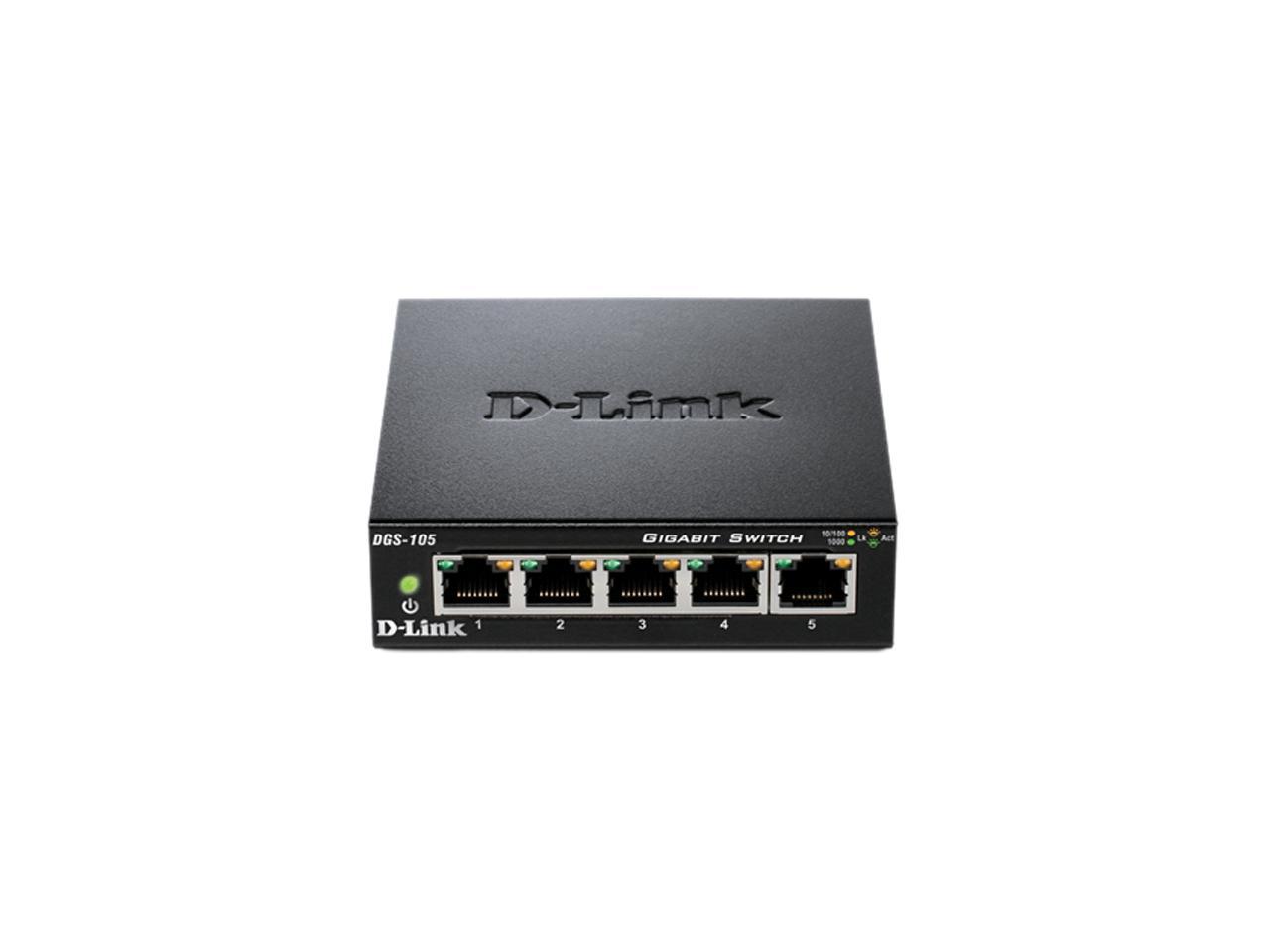 D-Link DGS-105 Unmanaged 5-Port Gigabit Switch