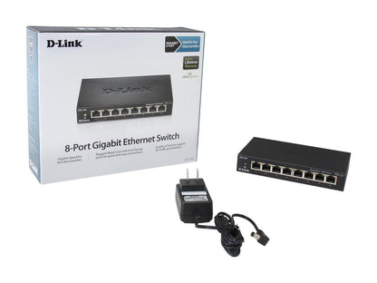 D-Link DGS-108 Unmanaged 8-Port Gigabit Switch