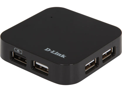 D-Link DUB-H4 USB2.0 4-Port Hub w/ one fast charging port & power adapter