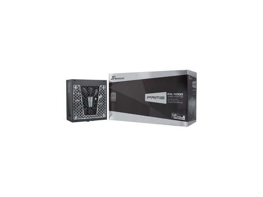 Seasonic PRIME PX-1000, 1000W 80+ Platinum, Full Modular, Fan Control in Fanless, Silent, and Cooling Mode, 12 Year Warranty, Perfect Power Supply for Gaming and High-Performance Systems, SSR-1000PD.