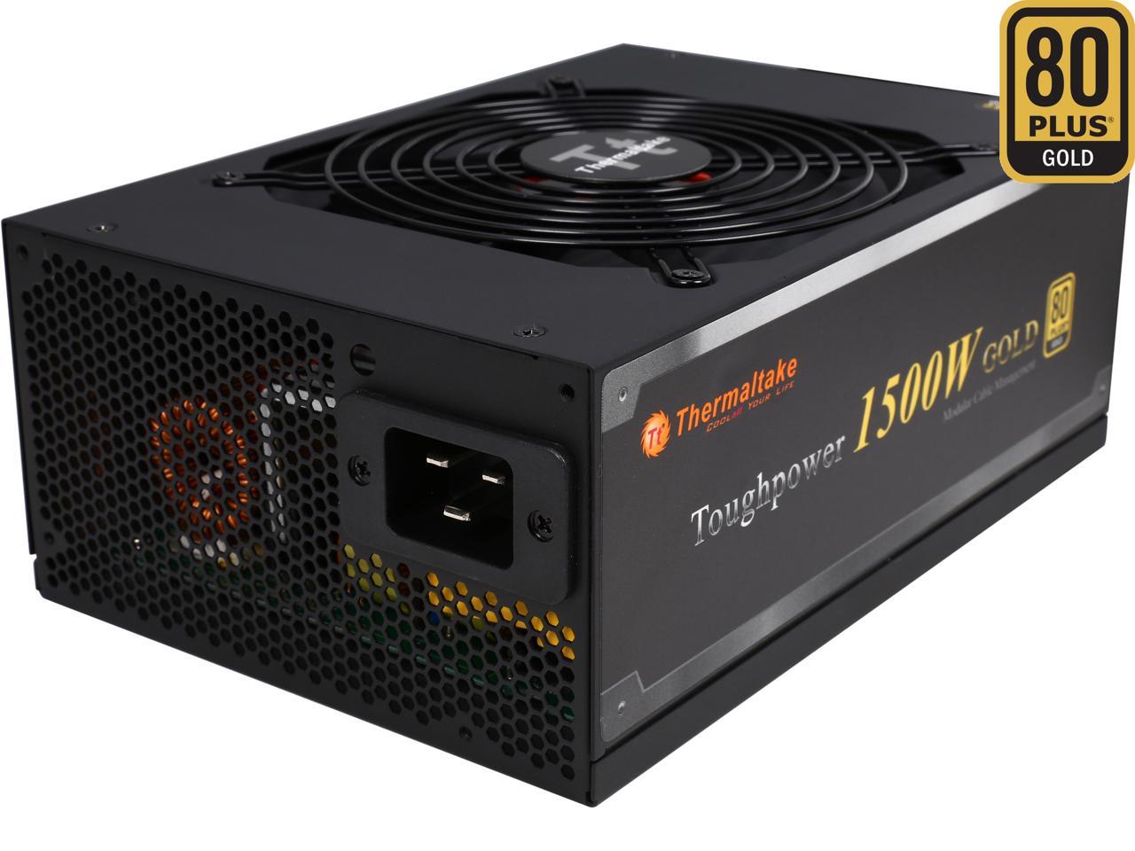 Thermaltake Toughpower 1500W SLI/CrossFire Ready ATX 12V V2.3 / EPS 12V v2.92 80 PLUS GOLD Certified 7 Year Warranty Full Modular Active PFC Power Supply Haswell Ready PS-TPD-1500MPCGUS-1