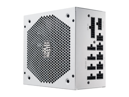 Cooler Master V750 Gold V2 White Edition Full Modular, 750W, 80+ Gold Efficiency, Semi-fanless Operation, 16AWG PCIe High-efficiency Cables, 10 Year Warranty