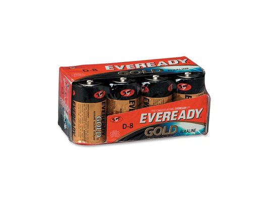 ENERGIZER Eveready Gold 1.5V D Alkaline Battery, 8-pack