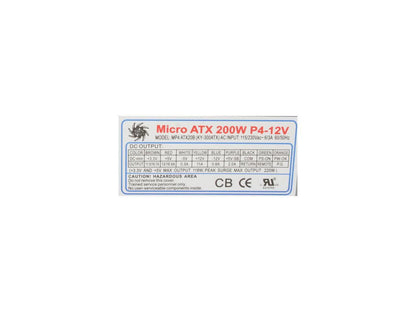 Athena Power AP-MP4ATX20/B 200W ATX12V / MicroATX / SFX12V Gateway Replacement Power Supply
