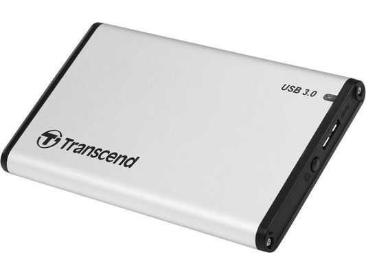 Transcend TS0GSJ25S3 2.5" Silver SATA III 6Gb/s USB 3.1 Gen 1 (backward compatible with USB 2.0) External Enclosure